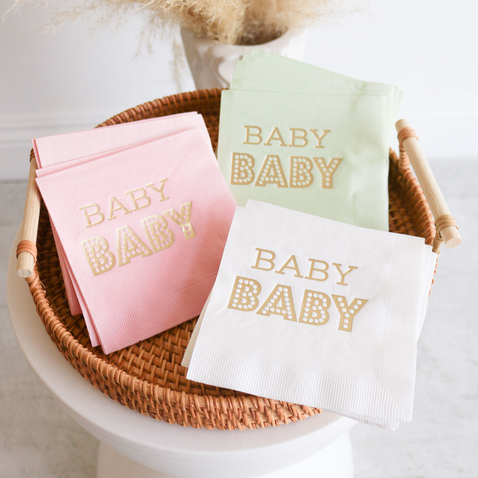 Baby girl hot sale shower napkins